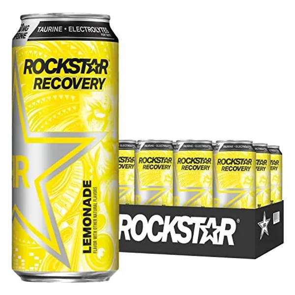 
                            Rockstar Energy Drink Recovery Lemonade, 16oz Cans (12 Pack) (Packaging May Vary)
                        