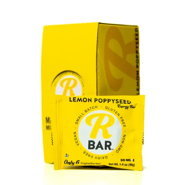 Lemon Poppyseed Energy Bar - 10 Pack by RBar Energy