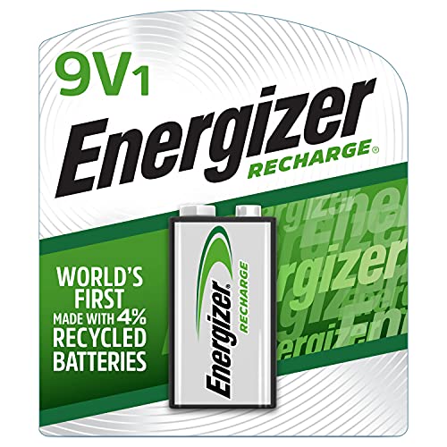 Energizer 9V Batteries, Pre-Charged 9 Volt Rechargeable Batteries, 1 Count - Battery - 1 COUNT