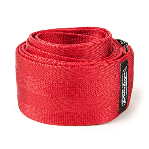 Jim Dunlop Deluxe Seatbelt Red Guitar Strap (DST70-01RD)