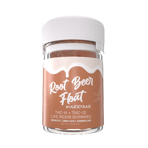 Root Beer Float THCh THCjd Gummies 2500mg - Delta Extrax