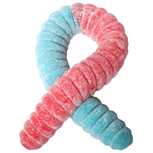 The Gummy Bear Guy | SOUR World's Largest Gummy Worm | Cherry/Blue Raspberry (Cherry/Blue Raspberry) - Cherry/Blue Raspberry