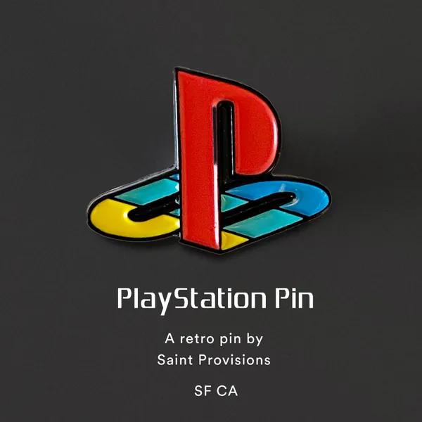 Playstation Retro Video Games Logo Pin— Sony PS1 90s gaming soft enamel pin