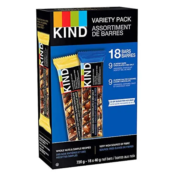 KIND Nut Bar 18 X 40 Grams Varity Pack Net Wt 720 Grams - 