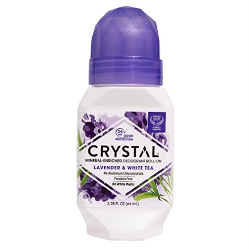 Crystal Roll-On Deodorant, Lavender & White Tea
