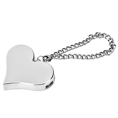 Taschenalarm Tragbare Herzförmige 130DB Herzform Persönliche Sicherheit Alarm Hörner Sirenen Schlüssel Bund Notfall Selbstverteidigung Sirene (Silber) - Silber