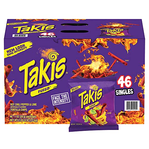 10 Takis Fuego 28,4 g Hot Chilli Pepper Lime Flavour Tortilla Chips Original aus Mexiko Probierpackungen