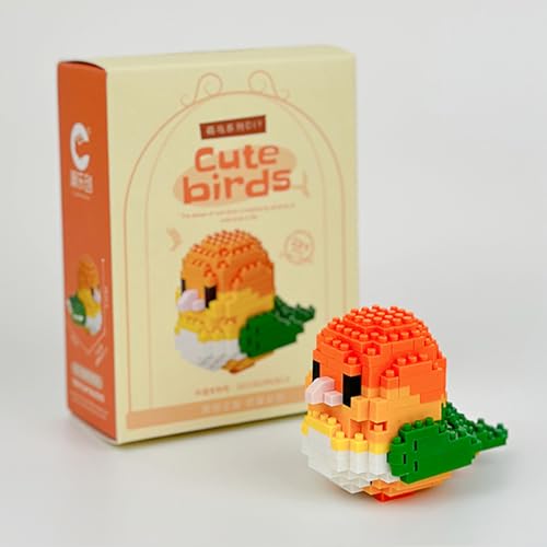 ALITTDRE Cute Birds Building Block Adult Micro Building Blocks Mini Building Block Animals Toy Birds Model Kit Home Decors for Kids and Adults-234 PCS(Pionites) - Pionites