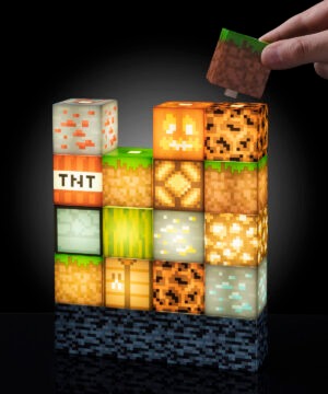 Minecraft Block Building Light: A modular Minecraft-themed mood light.