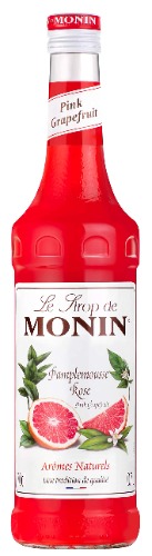 MONIN Pink Grapefruit Syrup, Sweet and Juicy, Great for Cocktails, Sodas and Punches, Gluten-Free, Vegan, Non-GMO, 700 ml, Pink Grapefruit