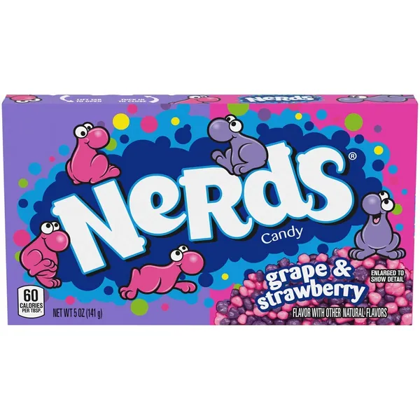 Wonka Nerd Grape and Strawberry Candy Theatre Box, 141g