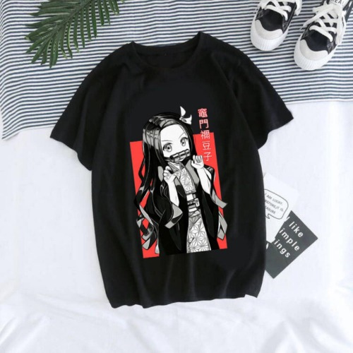 Women Tshirt Japanese Demon Slayer T Shirt Unisex Graphic Tee Shirt Female T-shirt-2267,XL