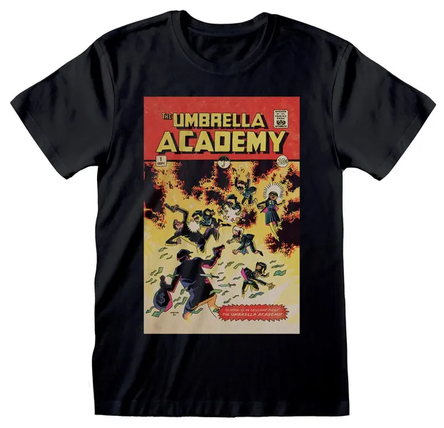Heroes Inc Umbrella Academy 'Comic Cover' (Black) T-Shirt