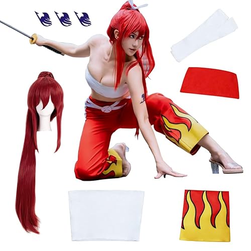 Erza Scarlet Cosplay - Red Pants Full Set+wig - Small