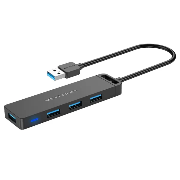 USB Hub, VENTION 4-Port USB 3.0 Hub Ultra-Slim Data USB Splitter Charging Supported Compatible with MacBook, Laptop, Surface Pro, PS4, PC, Flash Drive, Mobile HDD (0.5FT/0.15M)
