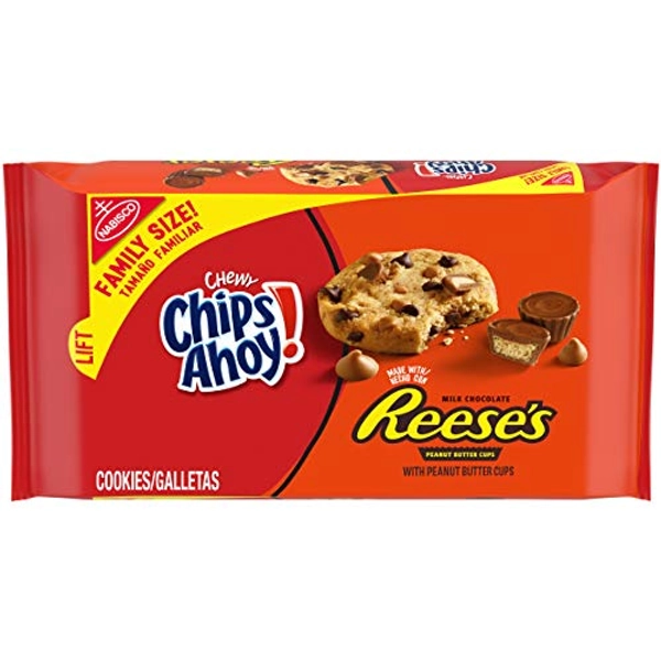 CHIPS AHOY! Peanut Butter Cup Chocolate Cookies, Family Size, 14.25 oz