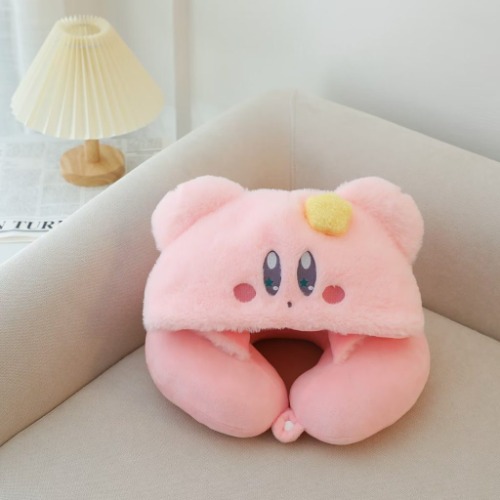 Cute Kirby Pillow and Scarf Set - A