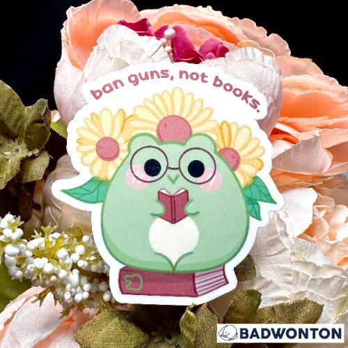 Froggo Ban Guns Not Books Sticker | Default Title