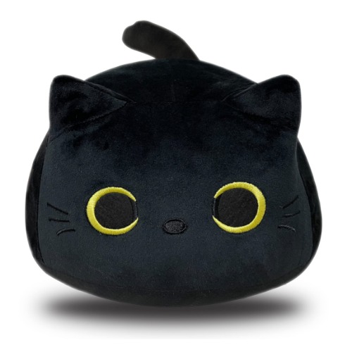 Black Cat Plush Black Cat Pillow, Halloween Pillow Cat Plush Anime Plush Halloween Home Decoration (Black)