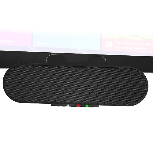 Cyber Acoustics USB & Bluetooth Speaker Bar (CA-2890PRO) USB Powered Speaker with Speakerphone for PC and Bluetooth for Smartphones, Clamps to Monitors up to 2 Inches Thick - USB & BT - Pro
