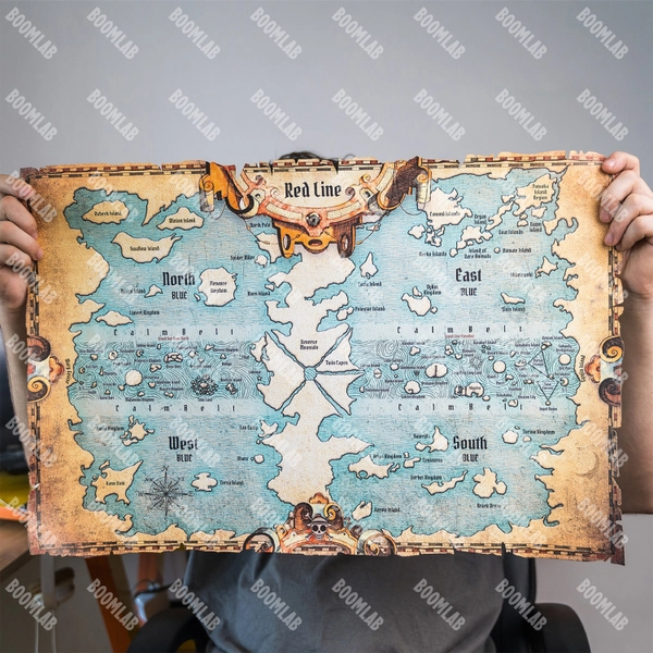 Anime One Piece World Map, Canvas Map, World Map, Canvas Scroll, TableTop Gift, Anime Gift, Wall Art, Canvas Gift, Anime Fans, FanArt