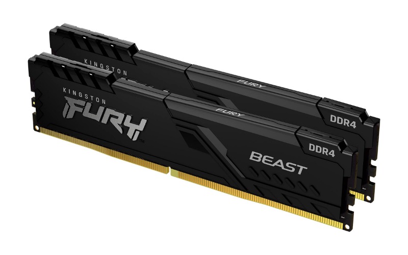 Kingston FURY Beast 32GB (2x16GB) 2666MHz DDR4 CL16 Desktop Memory Kit of 2 KF426C16BBK2/32, Black - Black 32GB (2x16GB) 2666MHz Ram Only