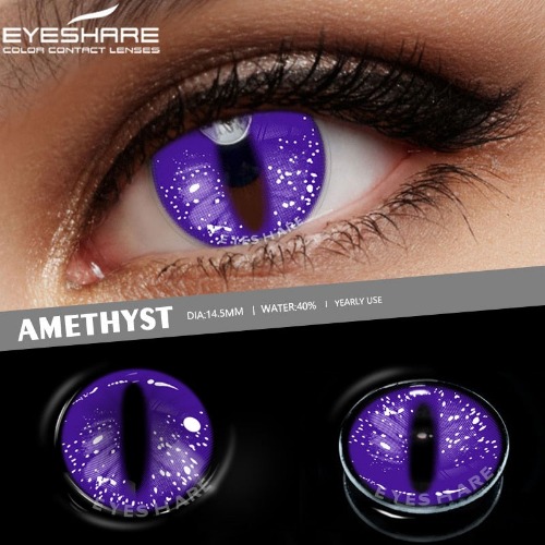 Cosplay Color Contact Lenses for Eyes Purple Lenses Pink Lens Makeup Beauty Contact Lenses Eye Cosmetic Color Lens Eyes | AMETHYST