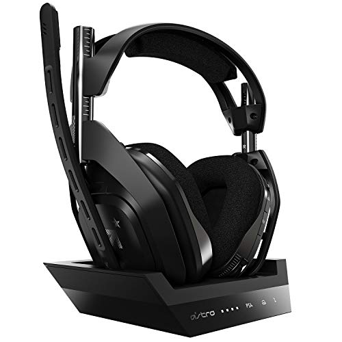 ASTRO Gaming A50 Wireless Headset + Base Station Gen 4 - Compatible With PS5, PS4, PC, Mac - Black/Silver - PlayStation 5, PlayStation 4 & PC