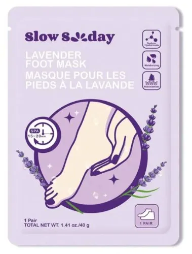 SlowSunday Lavendel fotmask 1 par för torra spruckna fötter, ta bort död hud | SHEIN SE