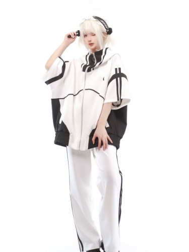 [$44.00]Black and White Landmine Style Sportwear Pants