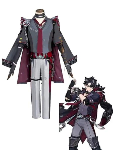 Momikhe Wriothesley Costume Genshin Impact Cosplay Emissary of Solitary Iniquity Provostship Halloween Suit Full Set - X-Large