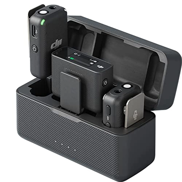 DJI Mic (2 TX + 1 RX + Charging Case), Wireless Lavalier Microphone, 250m (820 ft.) Range, 15-Hour Battery, Noise Cancellation, Wireless Microphone for PC, iPhone, Andriod, Record Interview, Vlogs - DJI Mic (2 TX + 1 RX + Charging Case)
