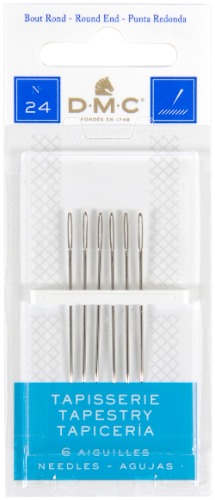 DMC 1767-24 Tapestry Hand Needles, 6-Pack, Size 24 - Size 24