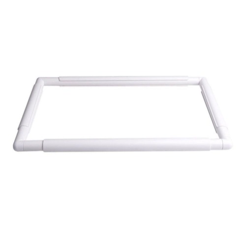 Square Embroidery Hoop, Plastic Cross Stitch Frame White Cross Stitching Frame Sewing Hoop Handhold Craft Clip Frame Embroidery Snap Frame Hoop DIY Sewing Tools for Cross Stitching (17x11 inches) - 17x11 inches