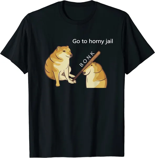 Go to Horny Jail - Cheems Doge Meme T-Shirt