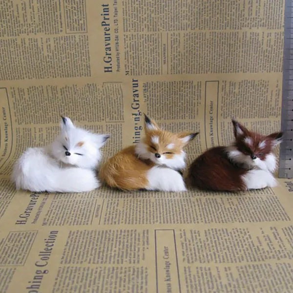 Cute Fox | Simulation Animal | Mini Model | Realistic | Simulation Stuffed Toy