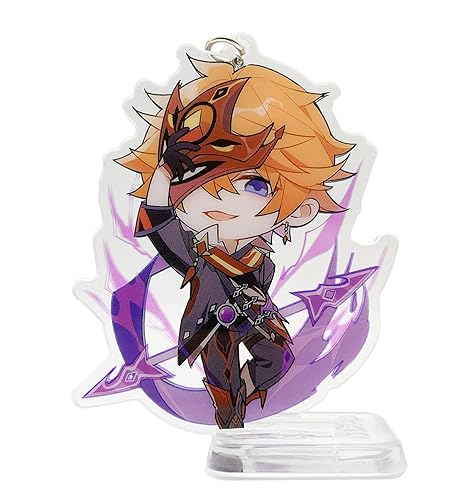 YJacuing Genshin Impact Cute Acrylic Keychain Figure - Tartaglia (Delusion Unleashed)