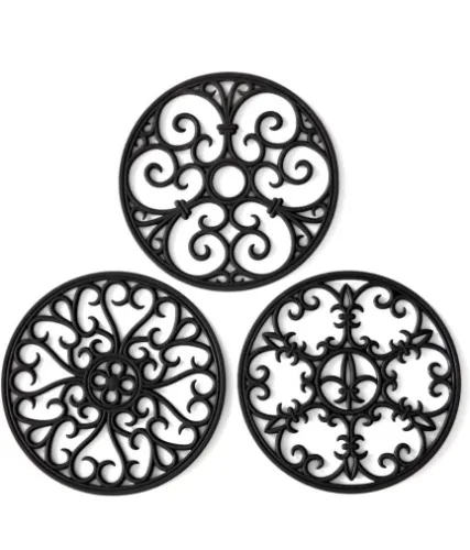 Amazon.com: Silicone Trivet Mat - Hot Pot Holder Hot Pads for Table & Countertop - Teapot Trivet Kitchen Trivets - Non-Slip & Heat Resistant Modern Kitchen Hot Pads for Pots & Hot Dish Black Trivet Set of 3: Home & Kitchen