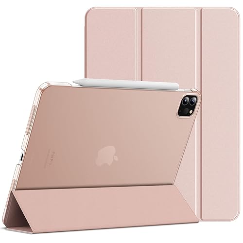 JETech Étui pour iPad Pro 11 Pouces, Modèle 2022/2021/2020/2018, Support la Charge de Pencil, Housse Coque Intelligent Réveil/Sommeil Automatique (Or Rose) - Or Rose