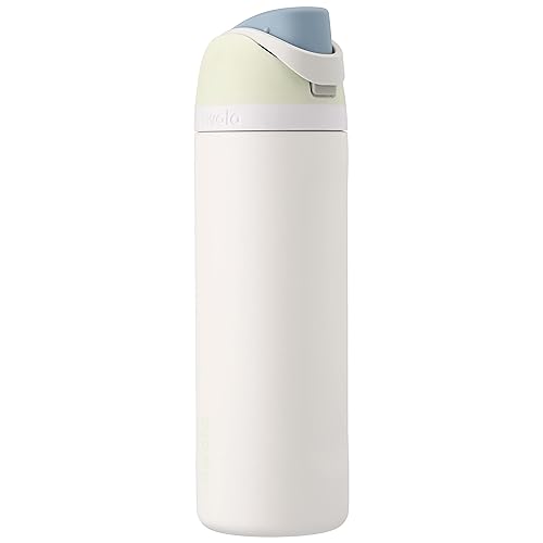 Owala FreeSip Bouteille d'eau isotherme en acier inoxydable avec paille pour le sport et les voyages, sans BPA, 710 ml, brise glacée - 710 ml - Brise Glacée - Bouteille d'eau