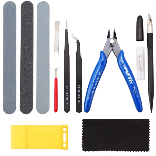HSEAMALL 11PCS Outils de modélisme,Gundam Modeleur Basic Outils Craft Set,Bandai Hobby pour voiture modÈle assembler Kit
