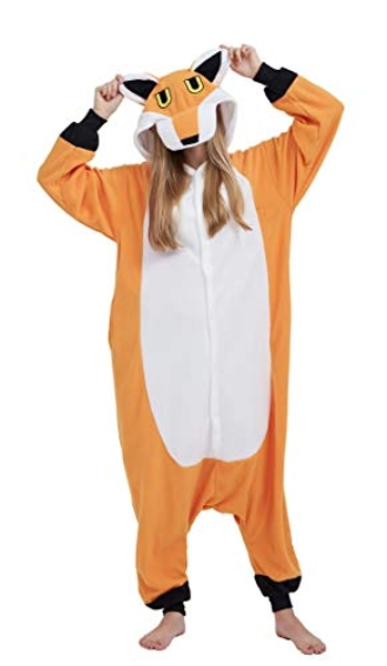 SAMGU Pigiama Animali Cosplay Uomo Donna Adulti Costume Tuta Halloween Carnevale - Fox - S
