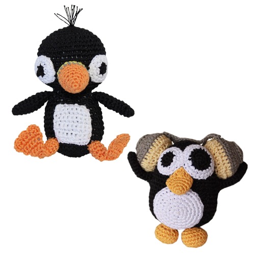 Knit Knacks Organic Cotton Pet & Dog, Puffin or Hipster Penguin - Puffin