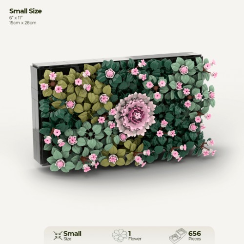 Sakura Moss Garden | Small 6"x11" / Black