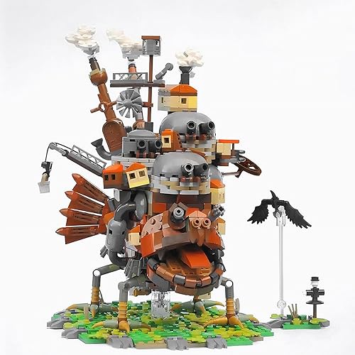 Howls Moving Castle Building Blocks Set, DIY Architecture Collectibles Bricks Toy Present Compatible with Lego for Kids 8+, Miyzaki Fans