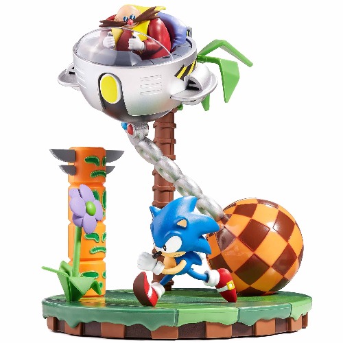 Numskull Official SEGA Sonic & Dr Eggman 30th Anniversary Limited Edition 23cm 9'' Statue - Official Sonic The Hedgehog Merchandise - Sonic Limited Edition Statue