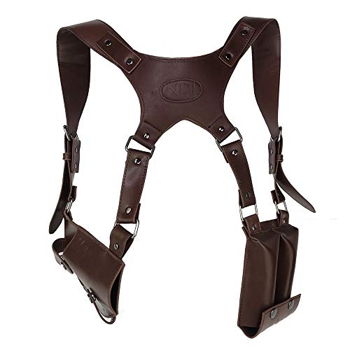 Uncharted Shoulder Belt Nathan Drake PU Gun Holster Ammo Pouches Halloween Costume Props Accessories