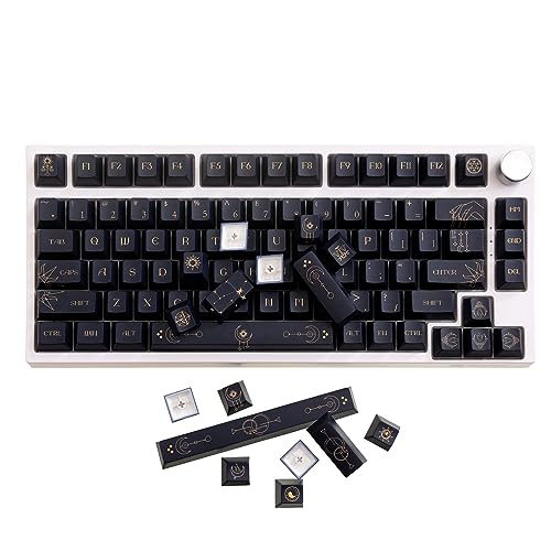 GK GAMAKAY 170 Keys Constellation Keycaps Set, Original Cherry Profile Five-Sided Thermal Sublimation PBT Keycap for 61/87/98/104/108/Alice Layout Mechanical Gaming Keyboard (Constellation Theme) - Constellation Theme