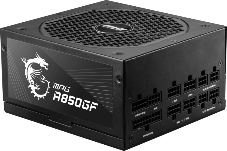 MSI MPG A850GF Gaming Power Supply - Full Modular - 80 PLUS Gold Certified 850W - 100% Japanese 105°C Capacitors - Compact Size - ATX PSU