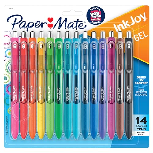 Paper Mate InkJoy Gel Pens, Medium Point, Assorted Colors, Set of 14 - 14 Count (Pack of 1) - Pens